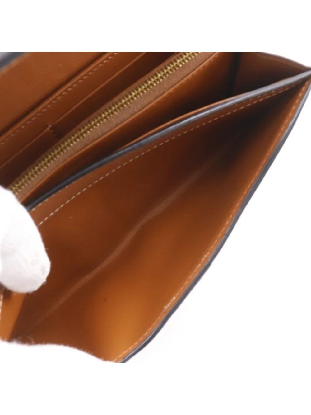 Celine Triomphe Large Flap Wallet Tan Black